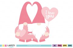 valentines gnome clipart