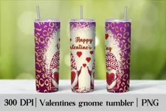 Valentines gnome tumbler sublimation design wrap 20 Oz, gnome tumbler design, gnome tumbler wrap.