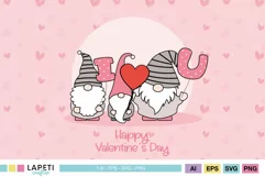Valentines Gnomes Clipart