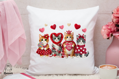 Latch Hook Yarn Valentines Cat Knit Texture Embroidery Png Product Image 3