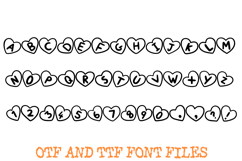 Valentines Hearts Font Sweet Love Letter Typeface Romantic Product Image 2