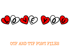 Valentines Hearts Font Sweet Love Letter Typeface Romantic Product Image 3