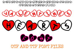 Valentines Hearts Font Sweet Love Letter Typeface Romantic Product Image 1