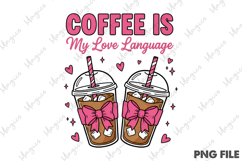 Valentines Iced Coffee PNG Product Image 1