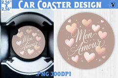 Love Car coaster | Valentine pattern | Valentine's day Product Image 1