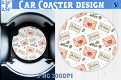 Love Car coaster | Valentine pattern | Valentine's day Product Image 1