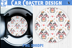 Love Car coaster | Valentine pattern | Valentine's day Product Image 1