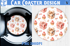 Love Car coaster | Valentine pattern | Valentine's day Product Image 1