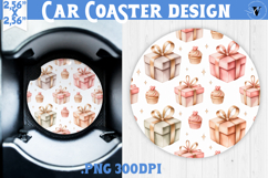 Love Car coaster | Valentine pattern | Valentine's day Product Image 1