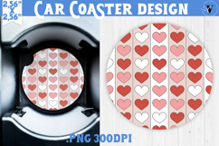 Love Car coaster | Valentine pattern | Valentine's day Product Image 1