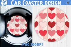 Love Car coaster | Valentine pattern | Valentine's day Product Image 1