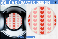 Love Car coaster | Valentine pattern | Valentine's day Product Image 1