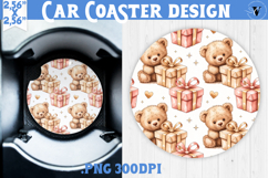 Love Car coaster | Valentine pattern | Valentine's day Product Image 1