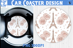 Love Car coaster | Valentine pattern | Valentine's day Product Image 1