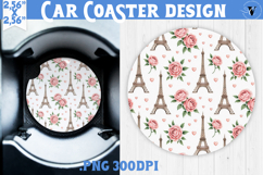 Love Car coaster | Valentine pattern | Valentine's day Product Image 1