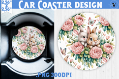 Love Car coaster | Valentine pattern | Valentine's day Product Image 1