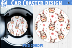 Love Car coaster | Valentine pattern | Valentine's day Product Image 1