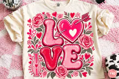 Valentines Love Floral Png Product Image 1