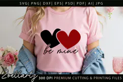 Valentine's Day Be Mine SVG Valentine Love Heart T-shirt Mug Product Image 5