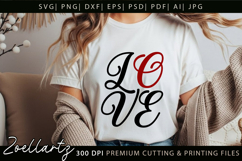 Valentine's Day SVG Love Hearts Couple T-shirt Mug Designs Product Image 4
