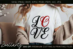 Valentine's Day SVG Love Hearts Couple T-shirt Mug Designs Product Image 4