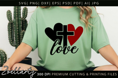 Valentine's Day SVG for Cricut Love Heart Cross Jesus Faith Product Image 5
