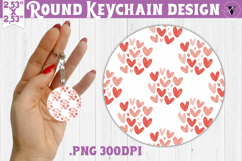 Round keychain | Valentine pattern | Valentine's day Product Image 1