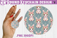 Round keychain | Valentine pattern | Valentine's day Product Image 1