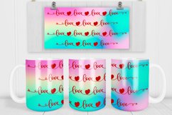 Valentines day love mug sublimation design wrap 15 Oz and 11 Oz, love mug wrap design.
