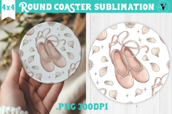 Round Coaster | Valentine pattern | Valentine's day Product Image 1