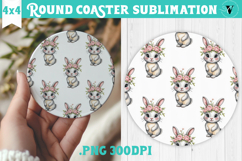 Round Coaster | Valentine pattern | Valentine's day Product Image 1