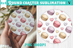 Round Coaster | Valentine pattern | Valentine's day Product Image 1