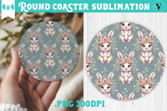 Round Coaster | Valentine pattern | Valentine's day Product Image 1