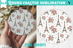 Round Coaster | Valentine pattern | Valentine's day Product Image 1