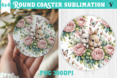 Round Coaster | Valentine pattern | Valentine's day Product Image 1