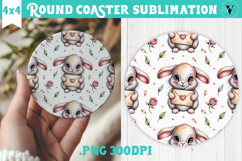 Round Coaster | Valentine pattern | Valentine's day Product Image 1