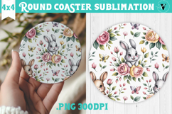 Round Coaster | Valentine pattern | Valentine's day Product Image 1