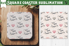 Square Coaster | Valentine pattern | Valentine's day Product Image 1