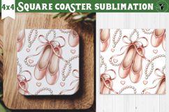 Square Coaster | Valentine pattern | Valentine's day Product Image 1