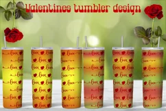 Valentines day love sublimation tumbler wrap 20 Oz, heart love tumbler design, tumbler wrap.