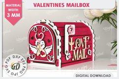 Valentine&#039;s Mailbox Laser Cut. Love Mailbox SVG. Love Letter Product Image 1