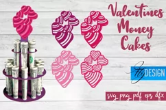 Valentines Money Cake SVG Bundle | Money Holder SVG Product Image 3