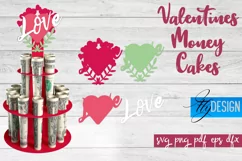 Valentines Money Cake SVG Bundle | Money Holder SVG Product Image 4