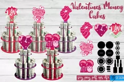 Valentines Money Cake SVG Bundle | Money Holder SVG Product Image 1