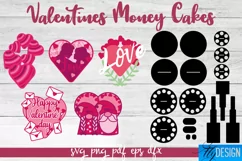 Valentines Money Cake SVG Bundle | Money Holder SVG Product Image 2