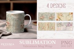 Valentines mug wrap designs being used as Valentines day mug sublimation print