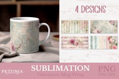 Valentines Day Mug Wrap | Valentines Mug Sublimation Product Image 1