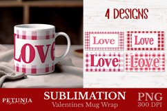 vintage valentines day mug wrap designs being used as valentines day mug sublimation prints