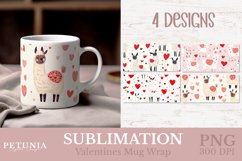 vintage valentines day mug wrap designs being used as valentines day mug sublimation prints
