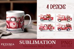 Valentines mug wrap designs being used as Valentines day mug sublimation print